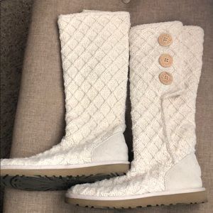 UGG Lattice Cardy II Boot in cream with gold.